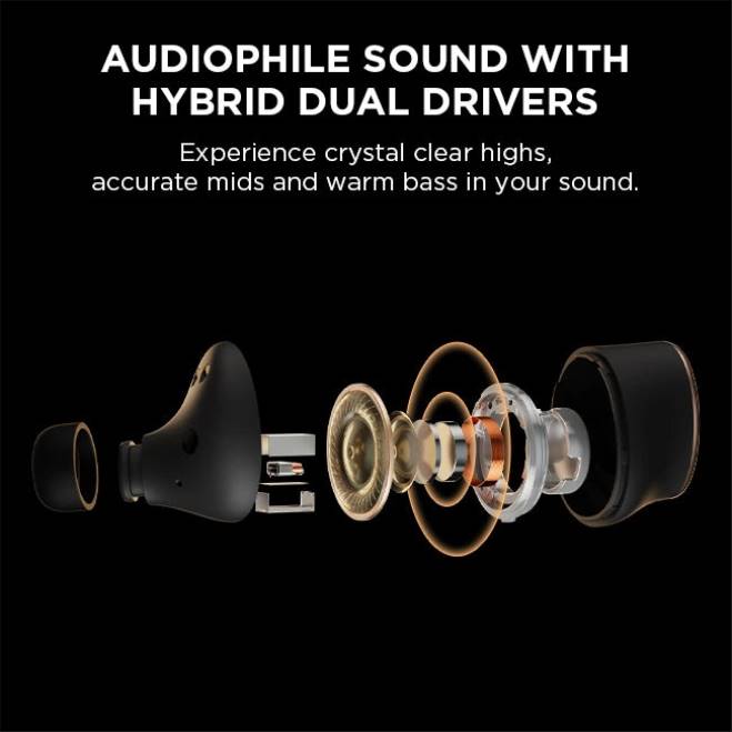 negro 1MORE triple driver PB8X12 auriculares 1MORE Auriculares evo true wireless con cancelación activa de ruido